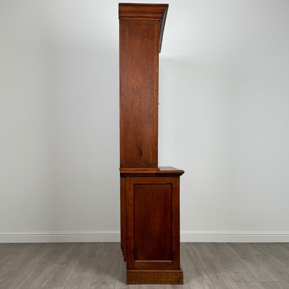Antique 20th Century Fine Quality Bookcase In Oak  View IX