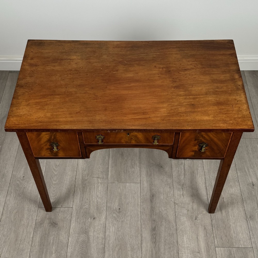 Antique 19th Century Good Quality Writing Table In Mahogany  View IX
