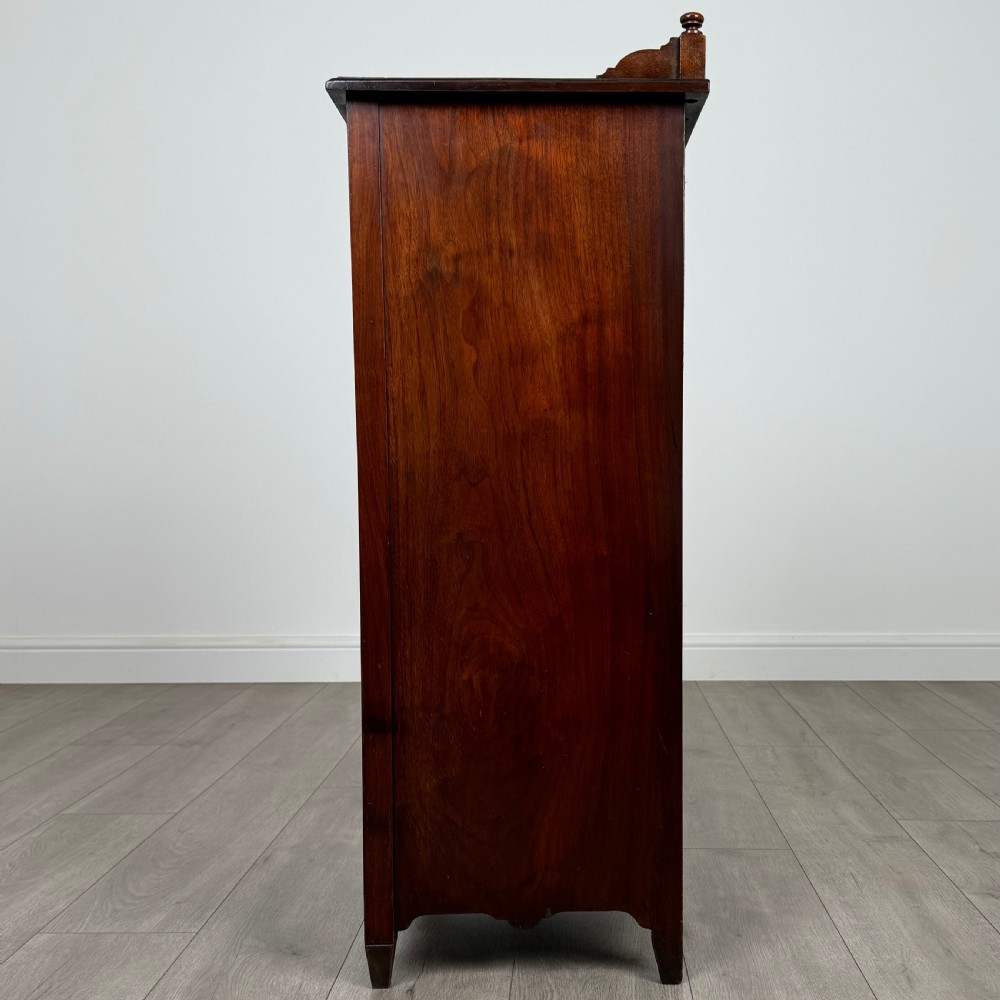  Antique 20th Century Stained Glass Cabinet In Mahogany  View IV