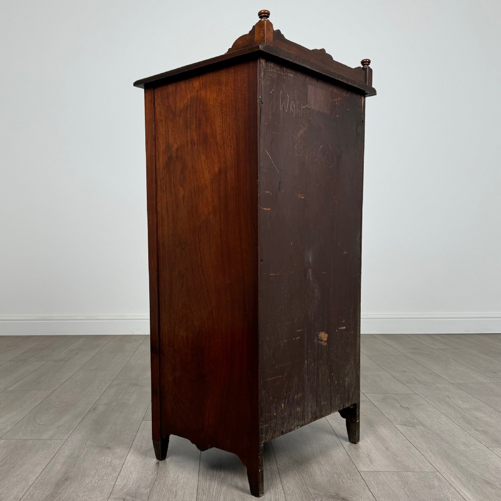  Antique 20th Century Stained Glass Cabinet In Mahogany  View V