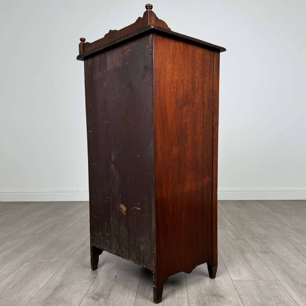  Antique 20th Century Stained Glass Cabinet In Mahogany  View VII