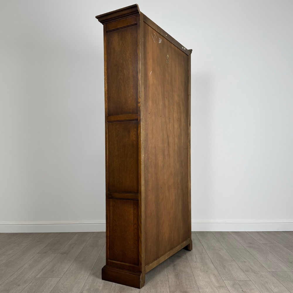Antique 20th Century Carved Open Bookcase In Oak  View IV