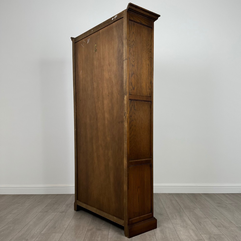 Antique 20th Century Carved Open Bookcase In Oak  View VII