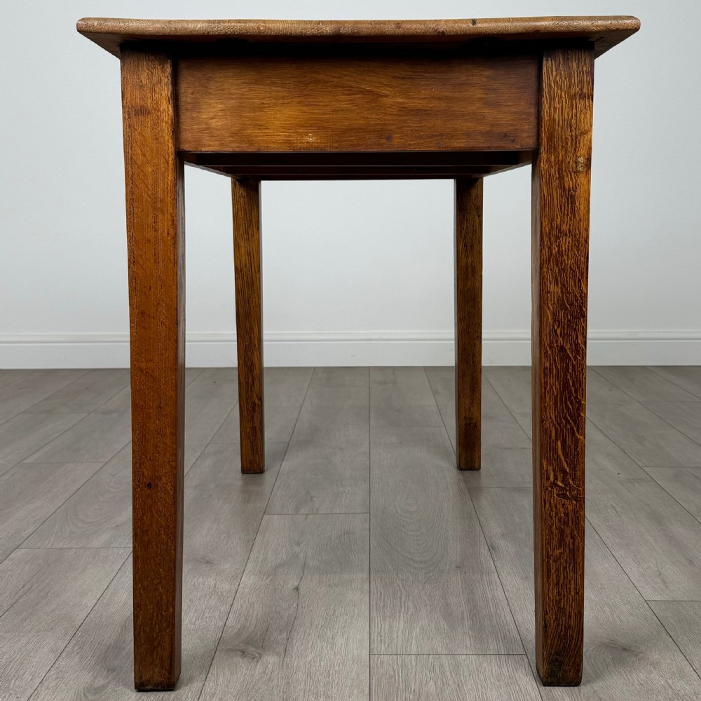 Antique 20th Century Good Quality Oak Writing Table  View III