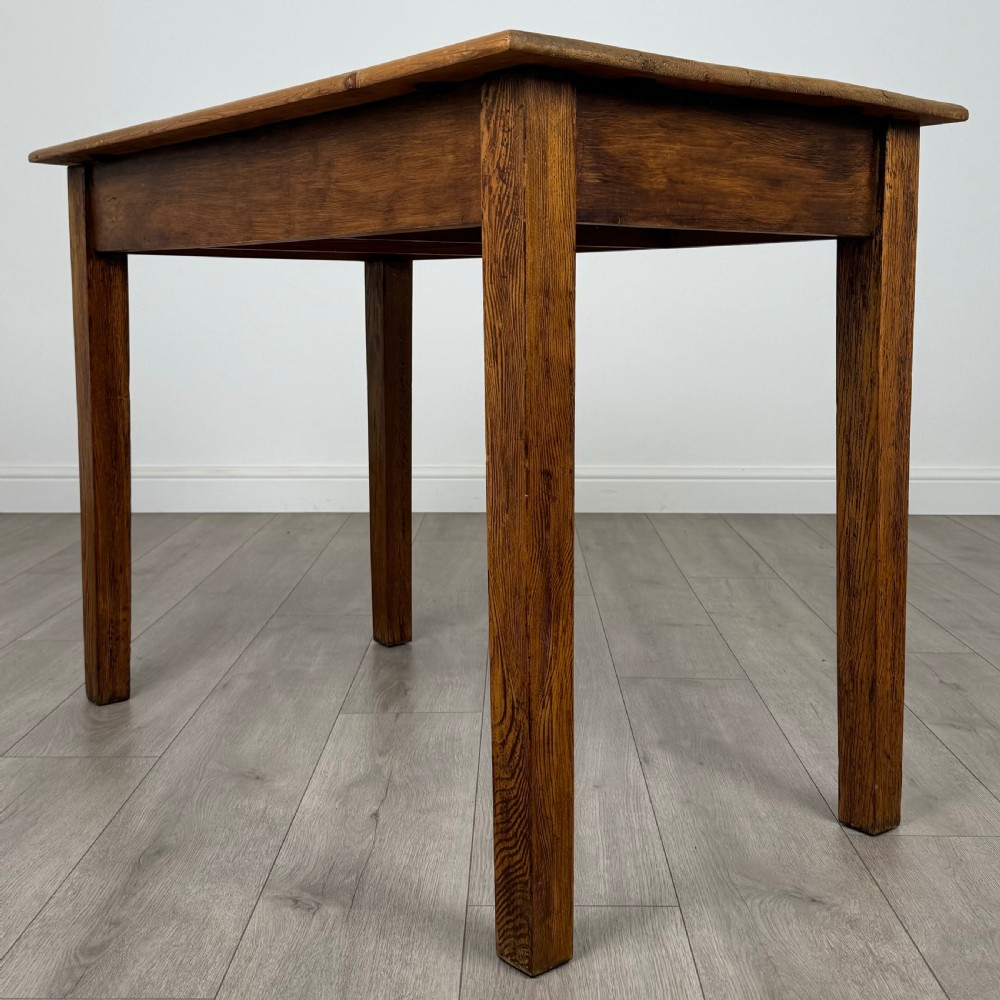 Antique 20th Century Good Quality Oak Writing Table  View VI