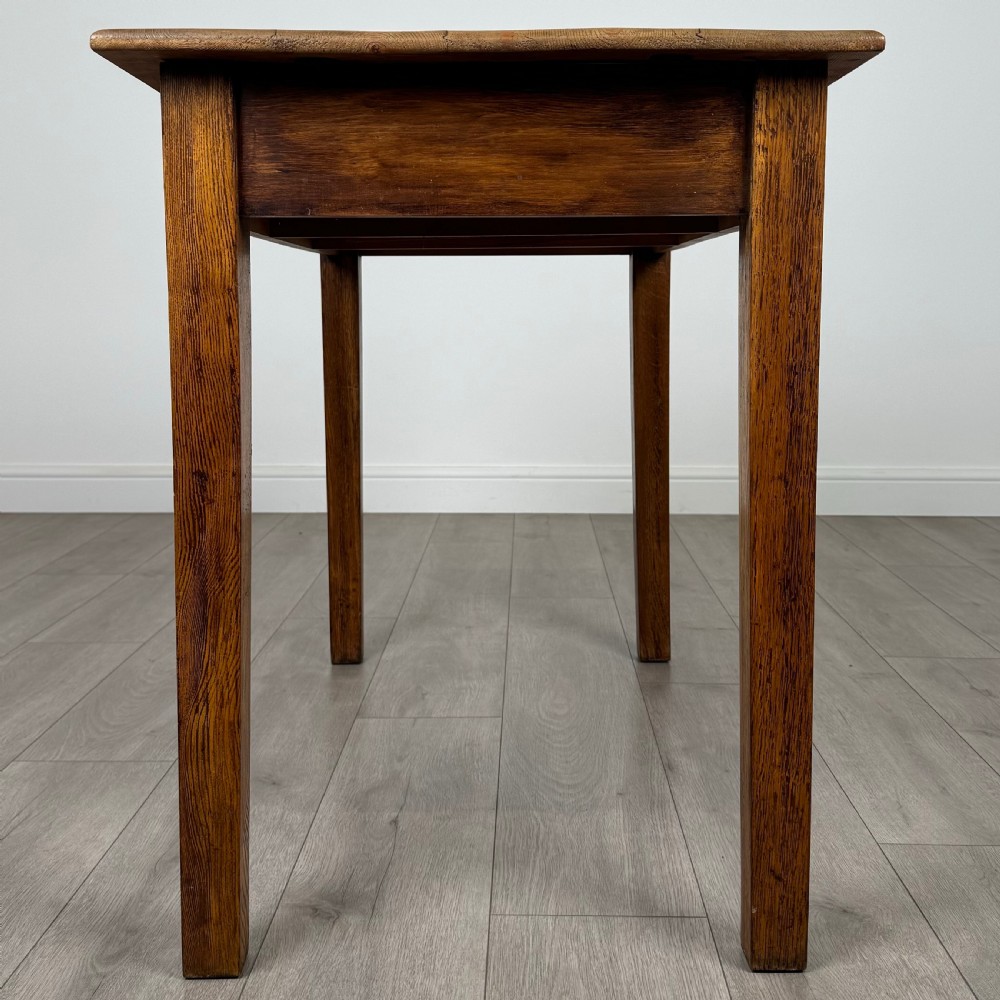 Antique 20th Century Good Quality Oak Writing Table  View VII