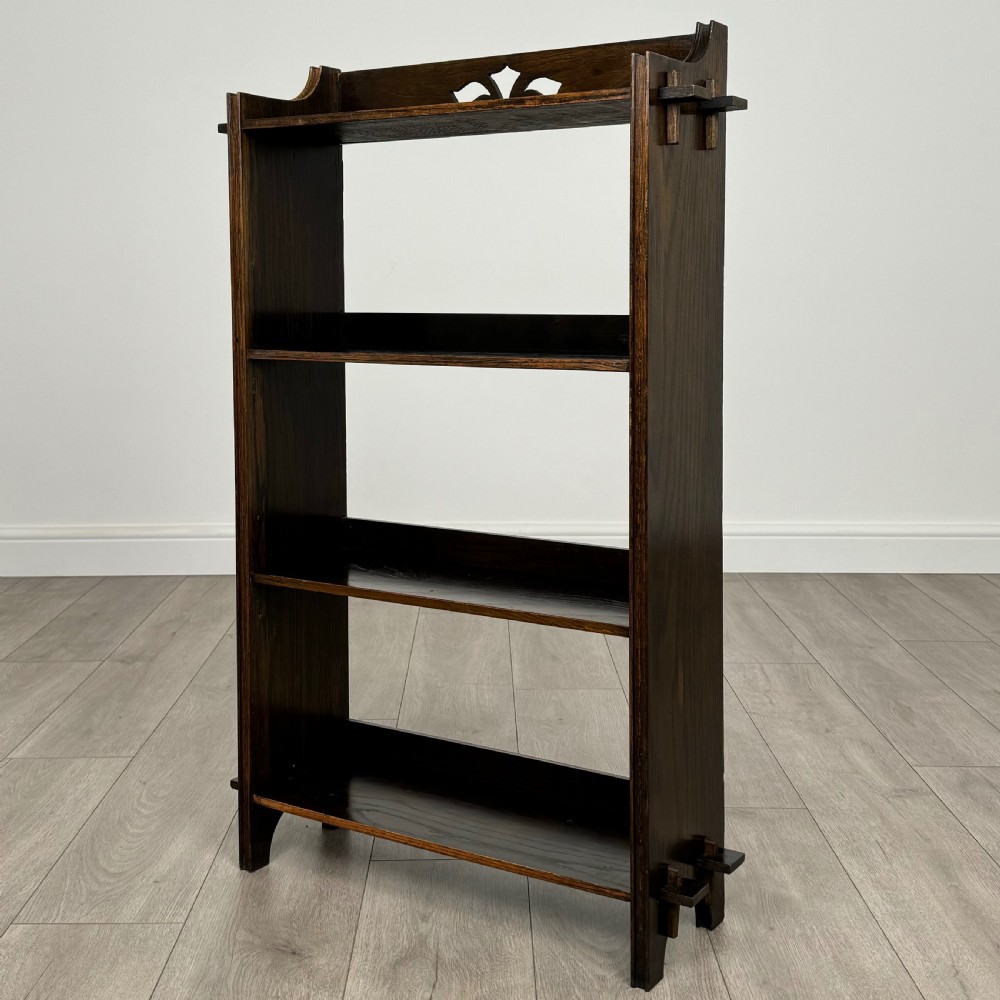 Antique 20th Century Art Nouveau Style Bookcase In Oak  View II
