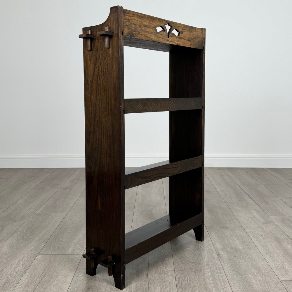 Antique 20th Century Art Nouveau Style Bookcase In Oak  View IV
