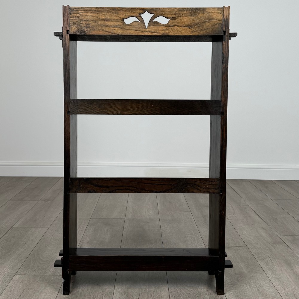 Antique 20th Century Art Nouveau Style Bookcase In Oak  View V