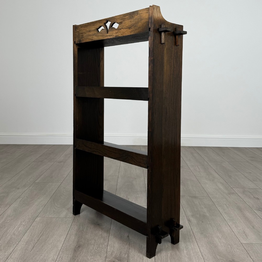 Antique 20th Century Art Nouveau Style Bookcase In Oak  View VI