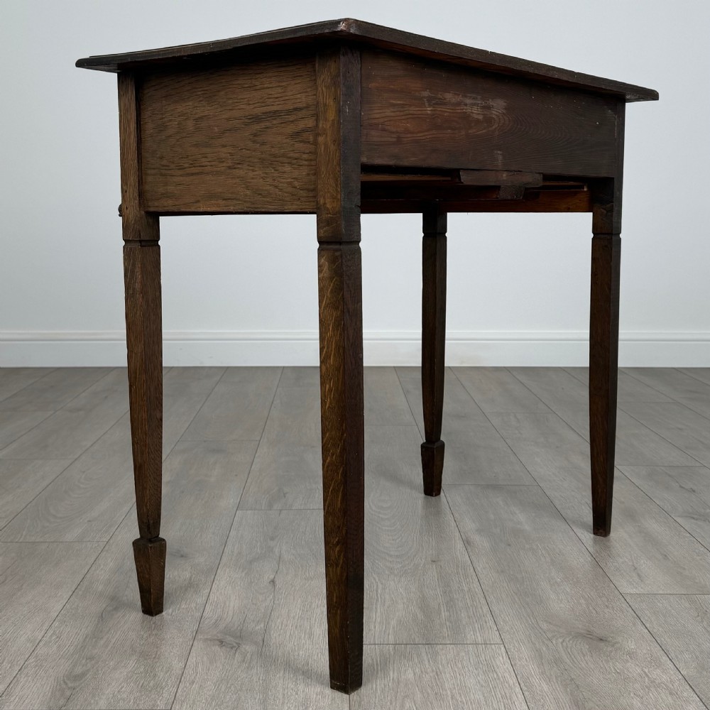 Antique 20th Century Writing Table In Oak  View III