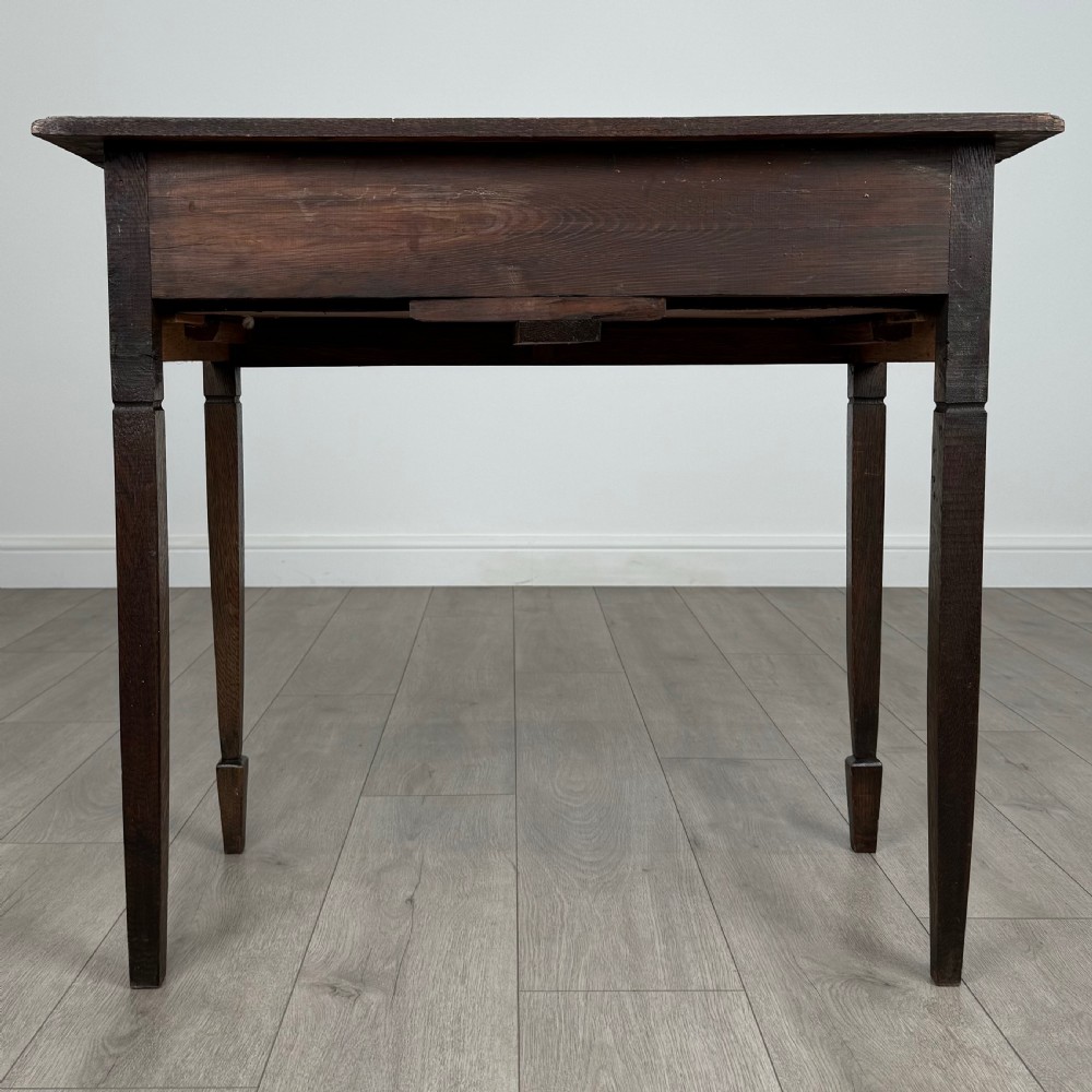 Antique 20th Century Writing Table In Oak  View V