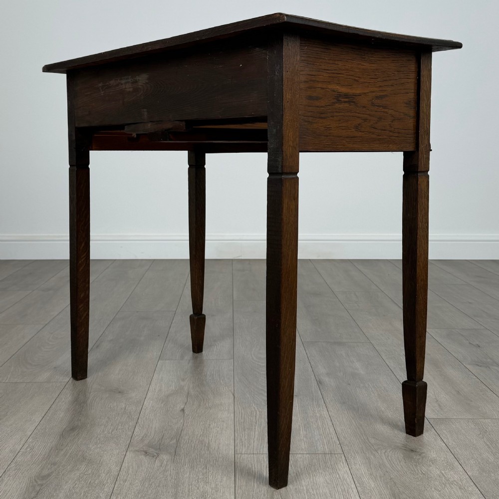 Antique 20th Century Writing Table In Oak  View VI