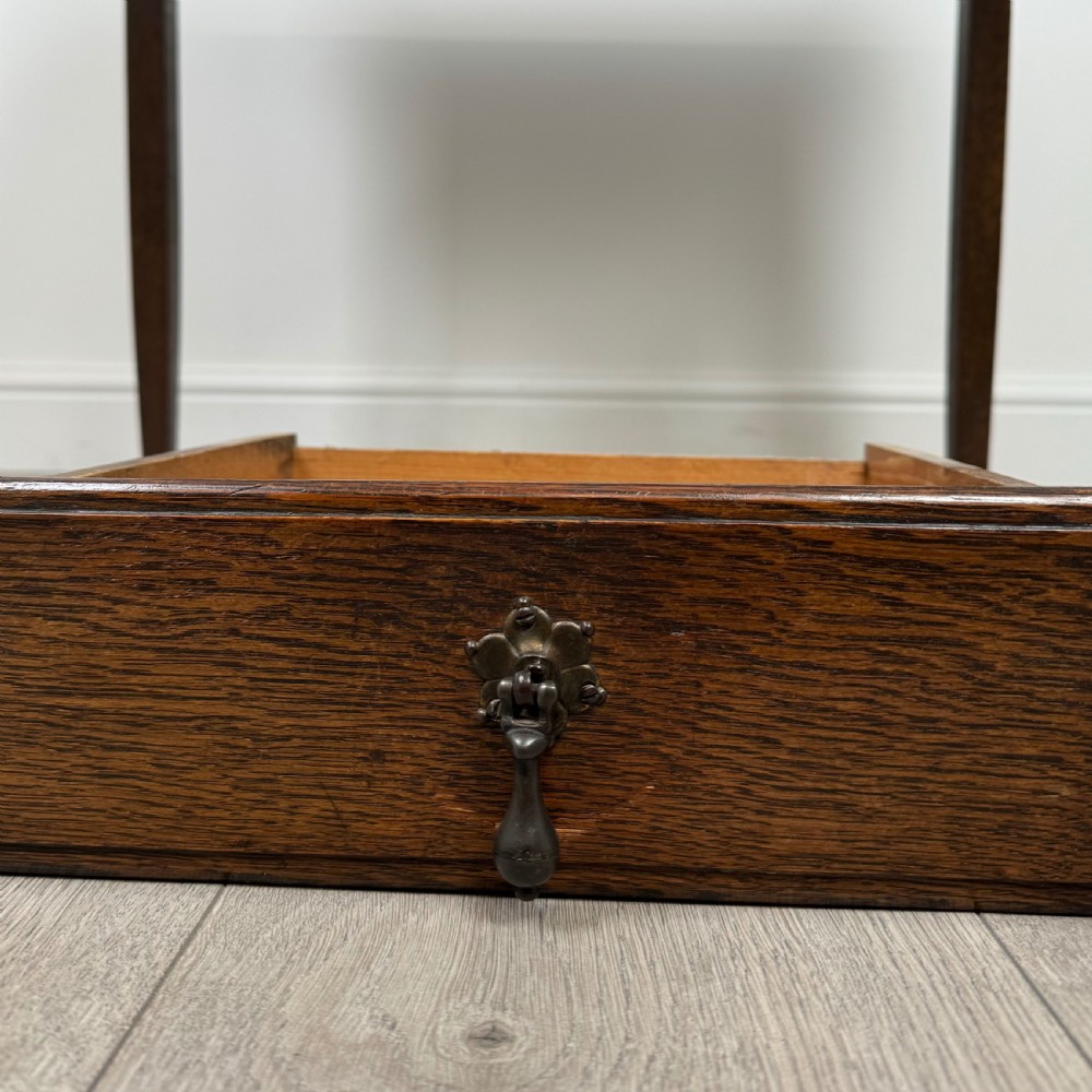Antique 20th Century Writing Table In Oak  View XI