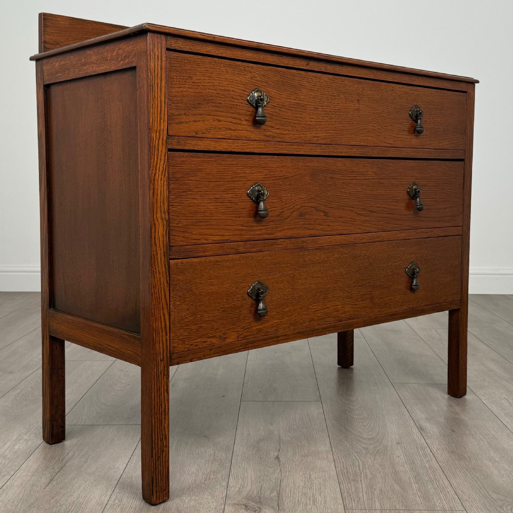 Antique 20th Century Golden Oak Chest Of Drawers  View VIII