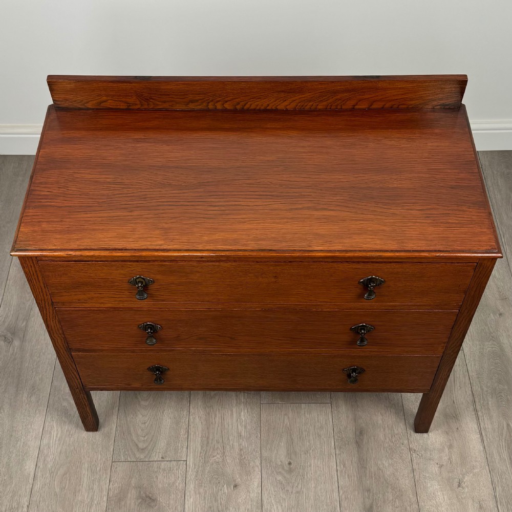 Antique 20th Century Golden Oak Chest Of Drawers  View IX