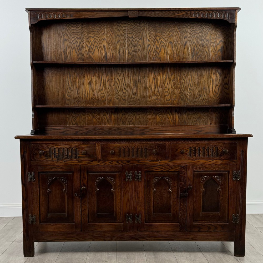 Antique 20th Century Good Quality Dresser In Oak 