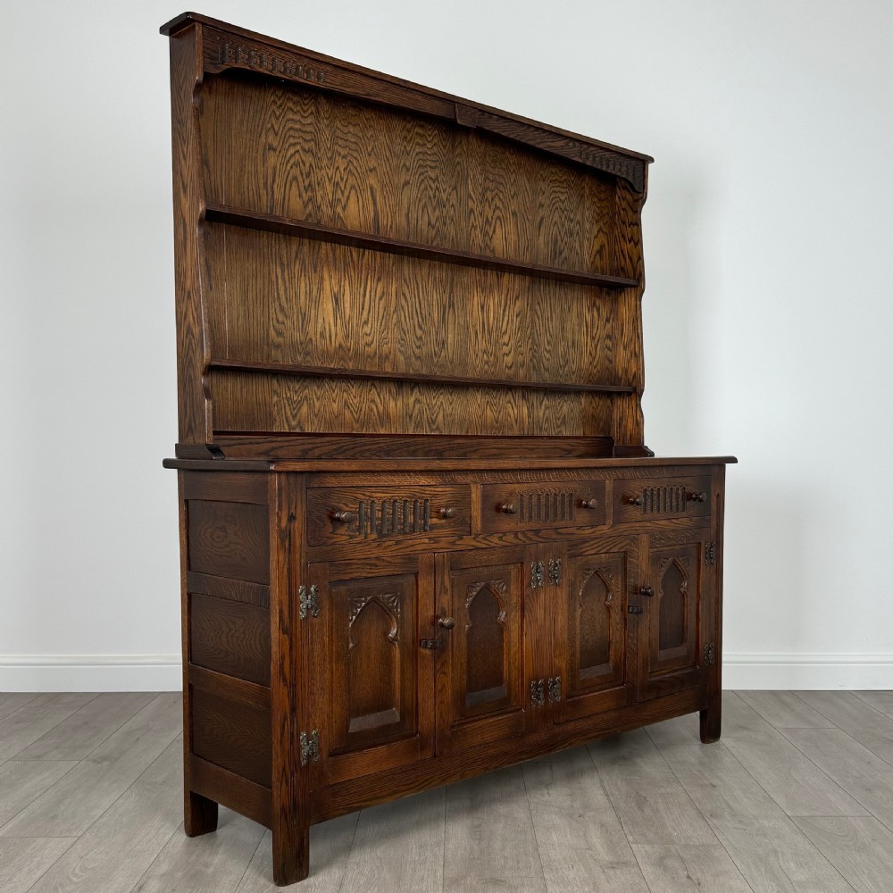 Antique 20th Century Good Quality Dresser In Oak  View IX