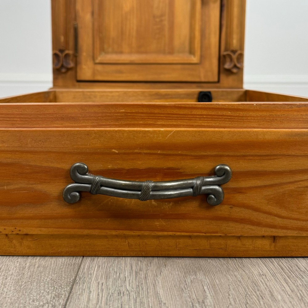 Vintage 20th Century Pair Of Gothic Style Bedside Cabinets  View XVI