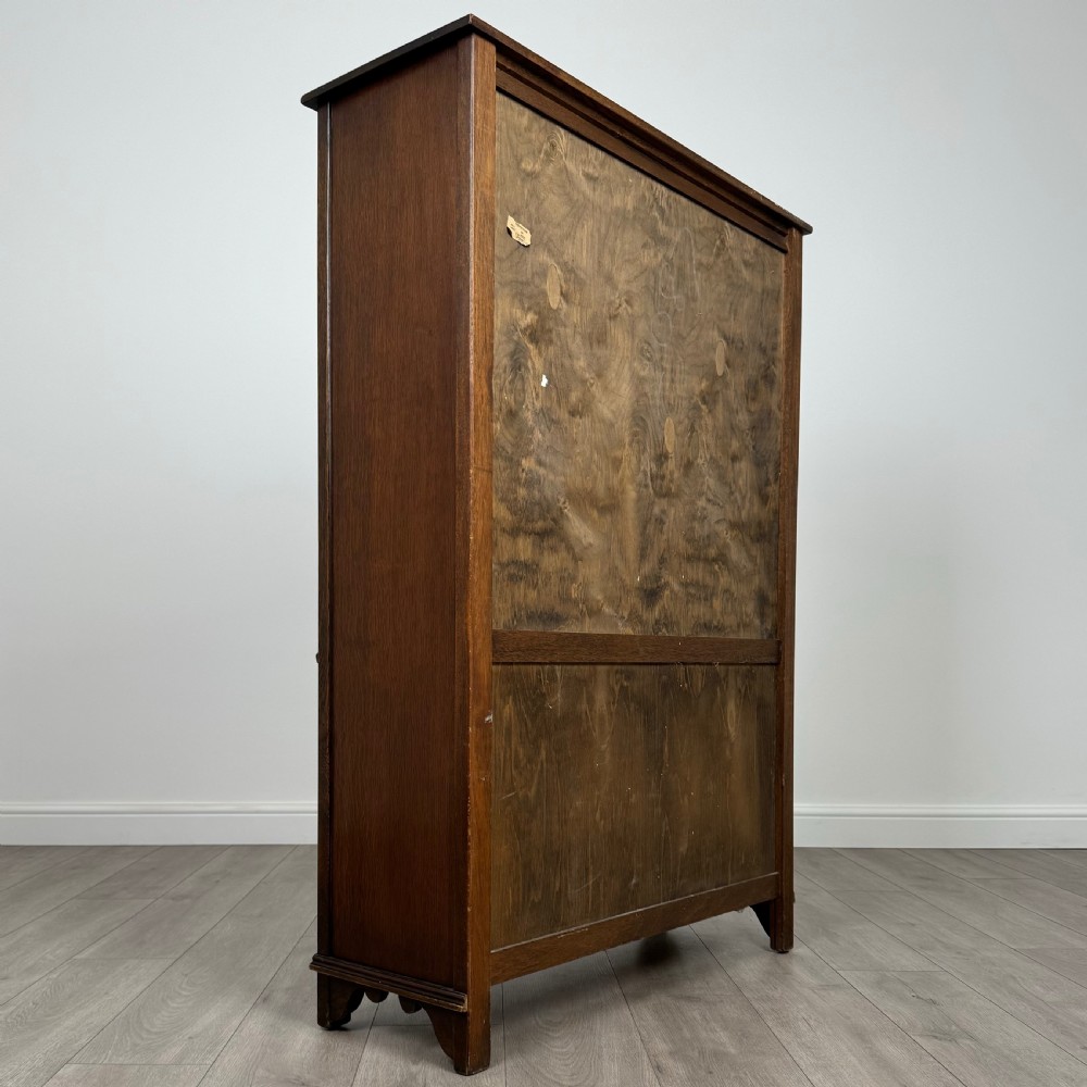 Antique 20th Century Good Quality Display Cabinet In Oak  View VII