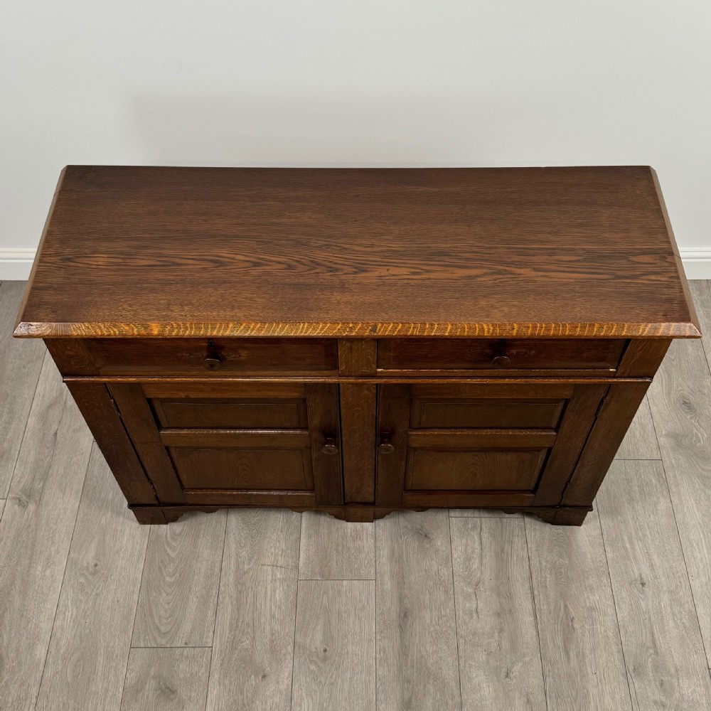 Antique 20th Century Good Quality Sideboard In Oak  View X