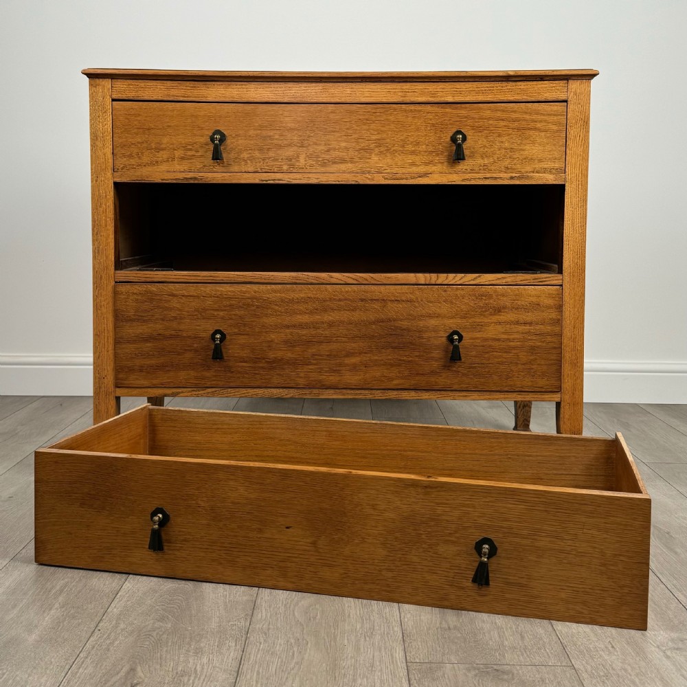 Antique 20th Century Golden Oak Chest Of Drawers View X