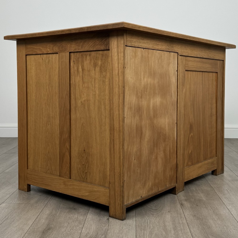 Vintage 20th Century Good Quality Golden Oak Desk  View V
