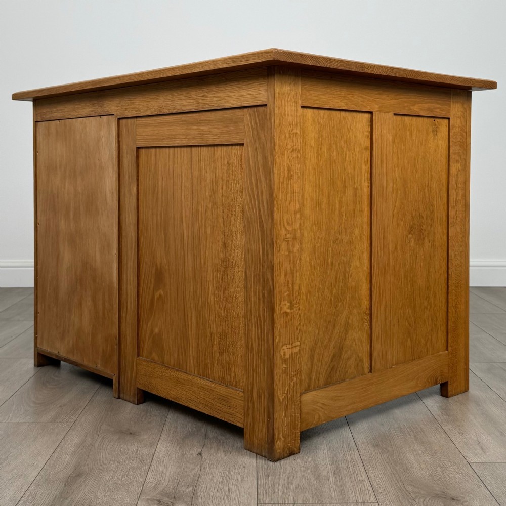 Vintage 20th Century Good Quality Golden Oak Desk  View VII