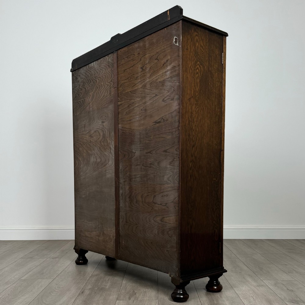 Antique 20th Century Good Quality Display Cabinet In Oak  View VII