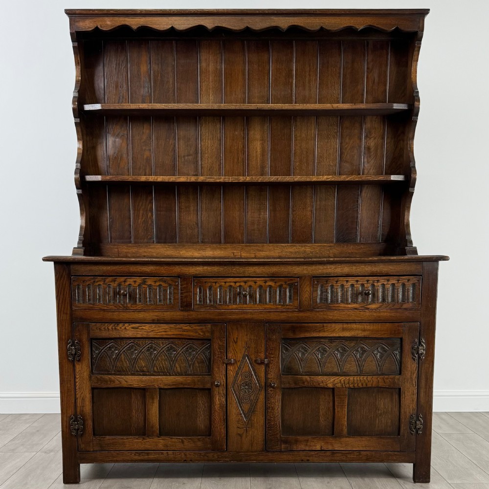 Antique 20th Century Good Quality Dresser In Oak 