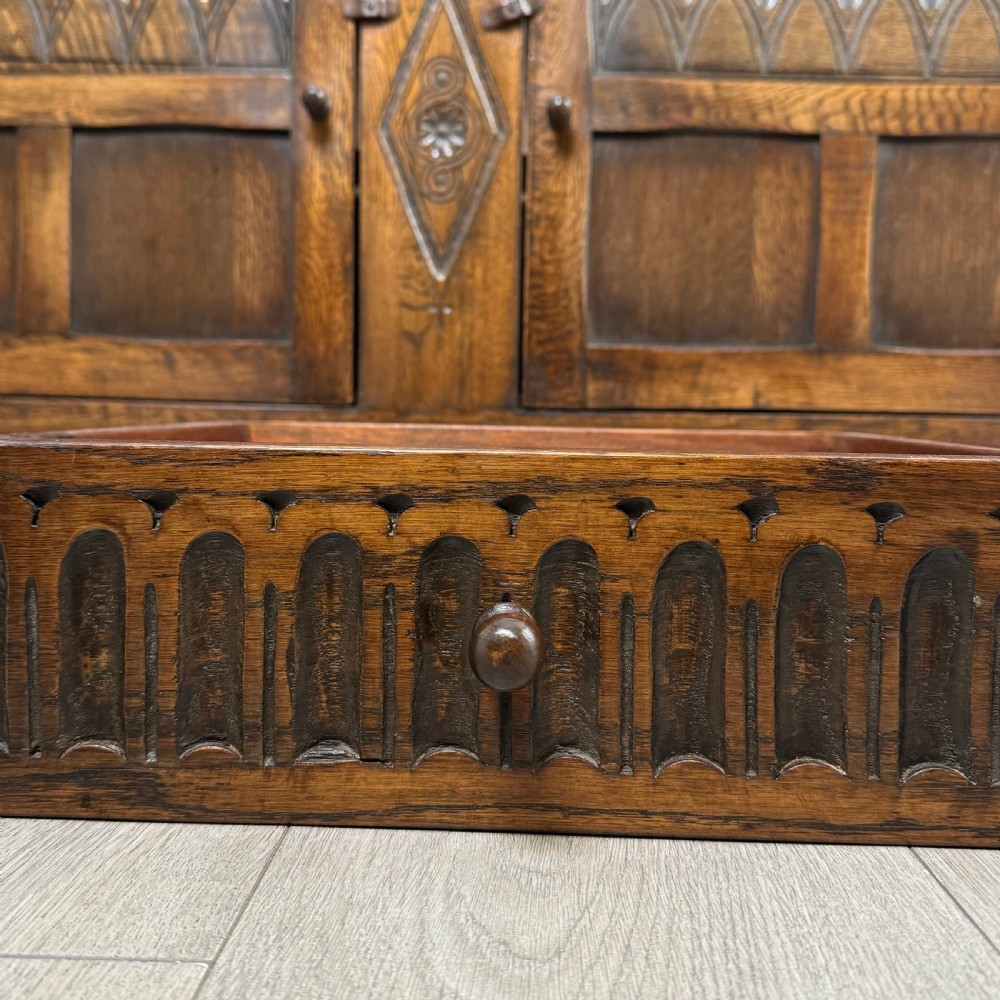Antique 20th Century Good Quality Dresser In Oak  View XII