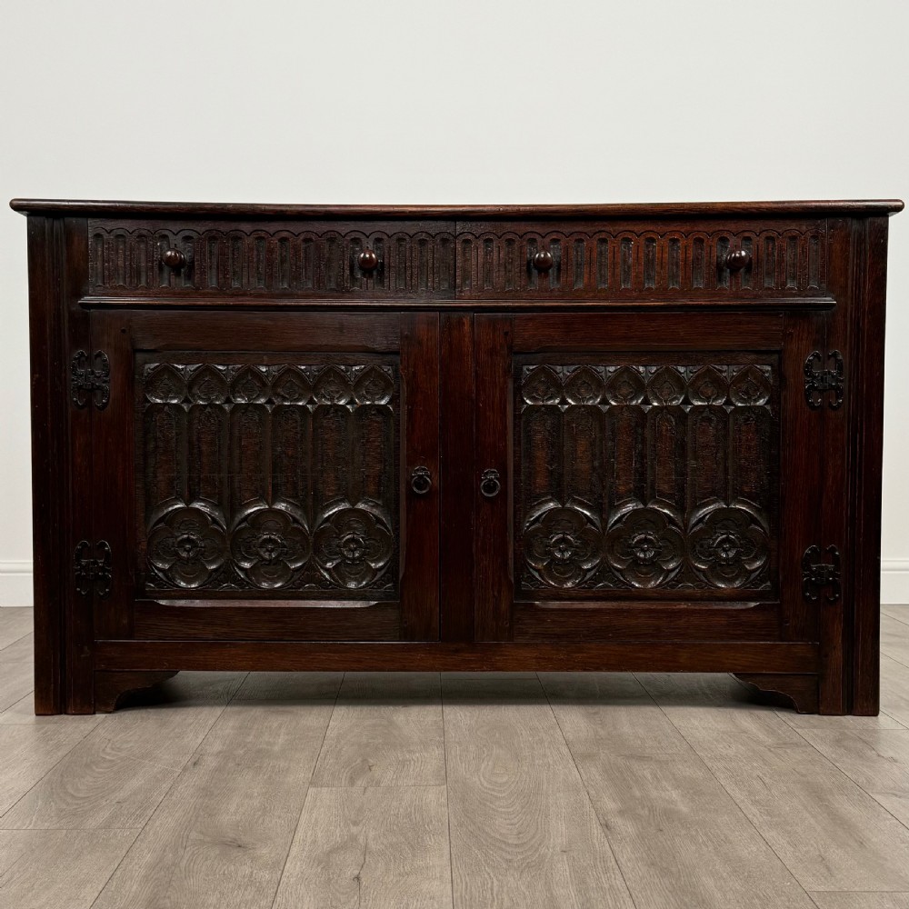 Antique 20th Century Good Quality Sideboard In Oak 