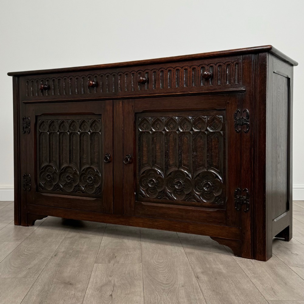 Antique 20th Century Good Quality Sideboard In Oak  View III