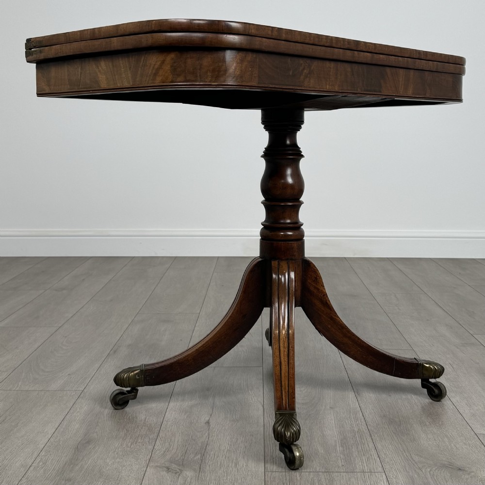 Antique 19th Century Fold Over Tea Table In Mahogany  View VII