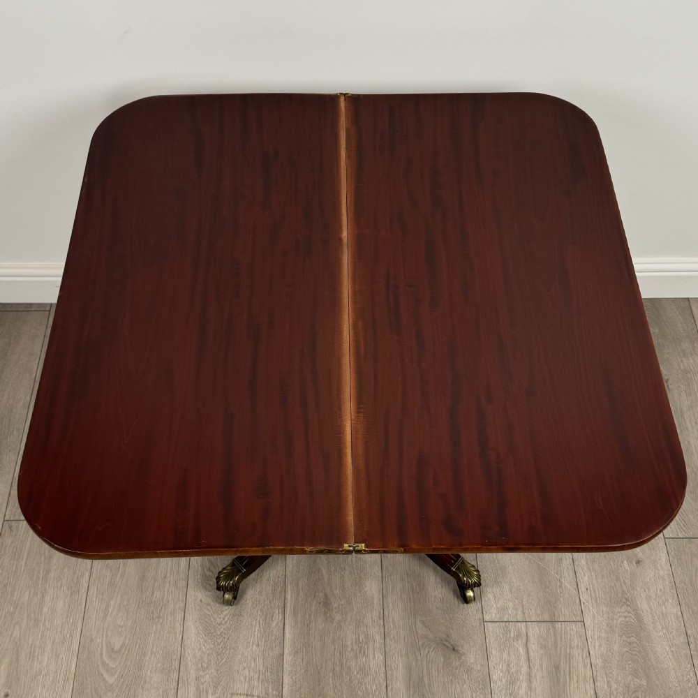 Antique 19th Century Fold Over Tea Table In Mahogany  View XI