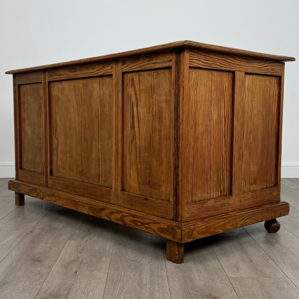 Antique 20th Century Fine Quality Desk In Pitch Pine  View VII