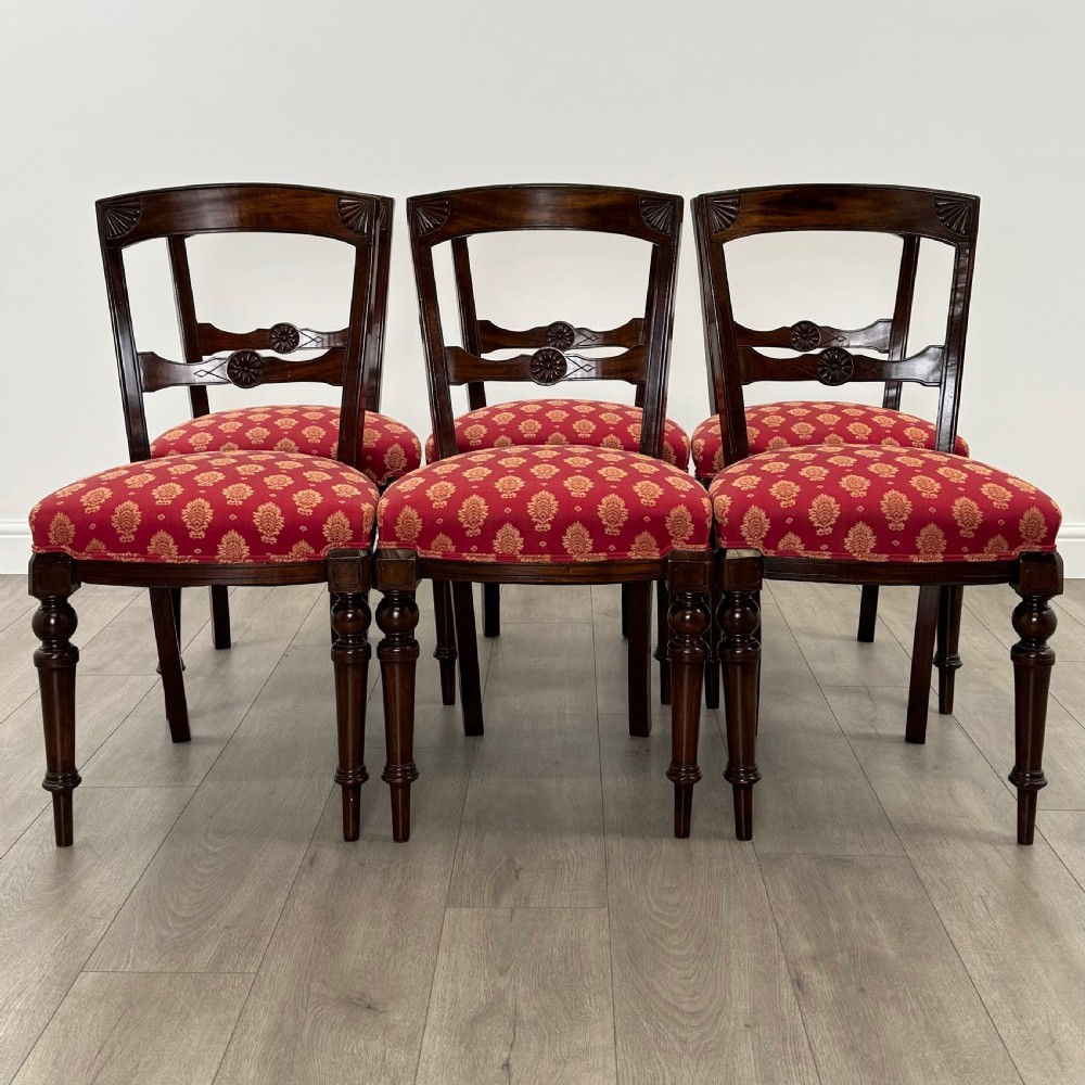 Antique 19th Century Set Of 6 Fine Quality Dining Chairs 
