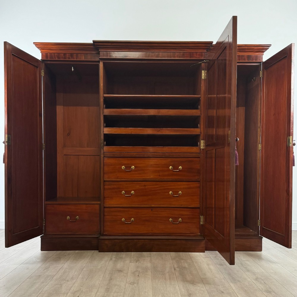 Antique 19th Century Fine Quality Large Mahogany Wardrobe  View IV
