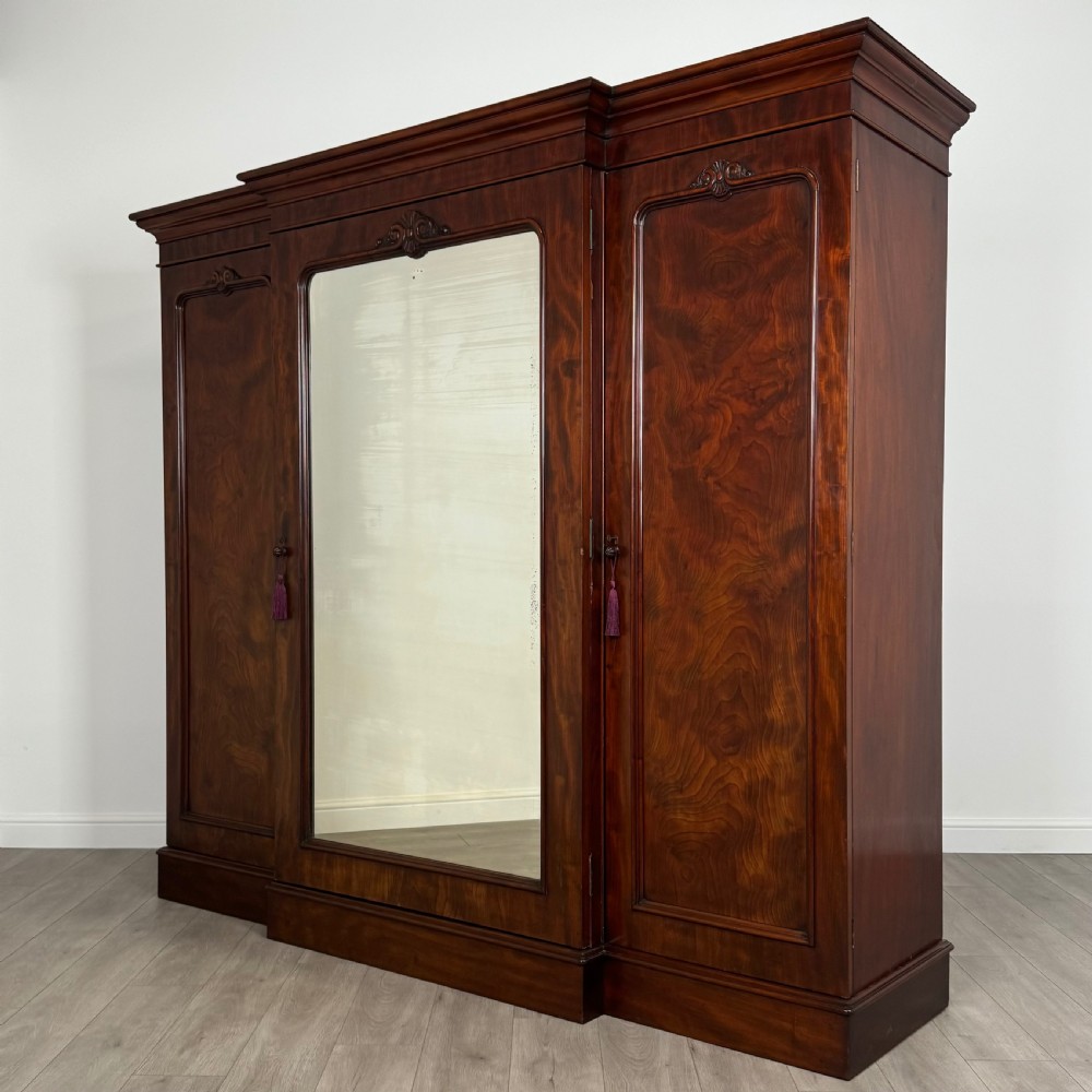 Antique 19th Century Fine Quality Large Mahogany Wardrobe  View V