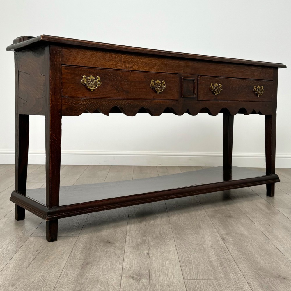 Antique 18th Century Good Quality Dresser Base In Oak  View VII