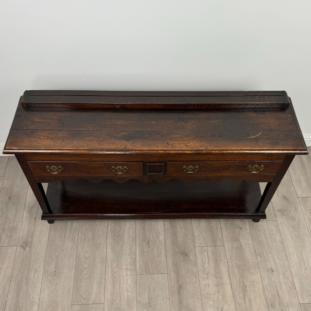 Antique 18th Century Good Quality Dresser Base In Oak  View IX