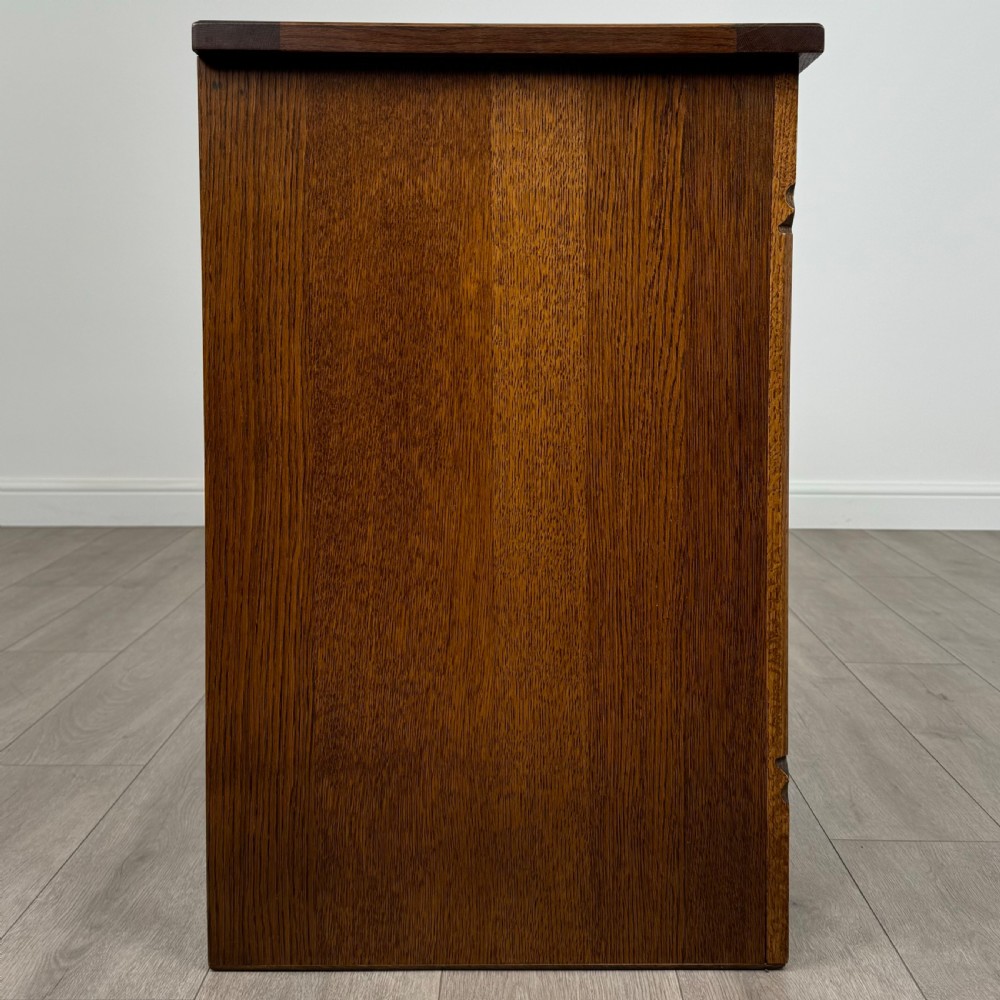 Antique 20th Century Single Pedestal Desk In Oak  View VII