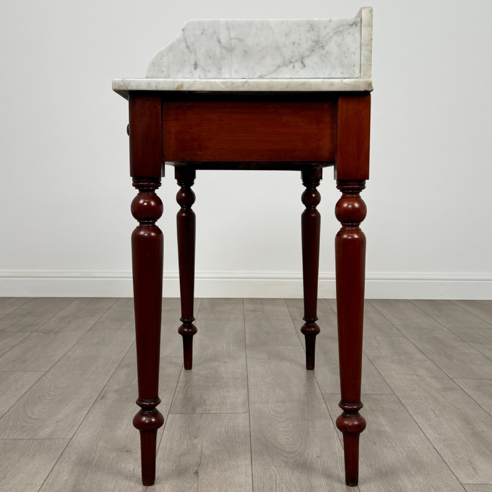 Antique 19th Century Marble Top Washstand In Mahogany View III