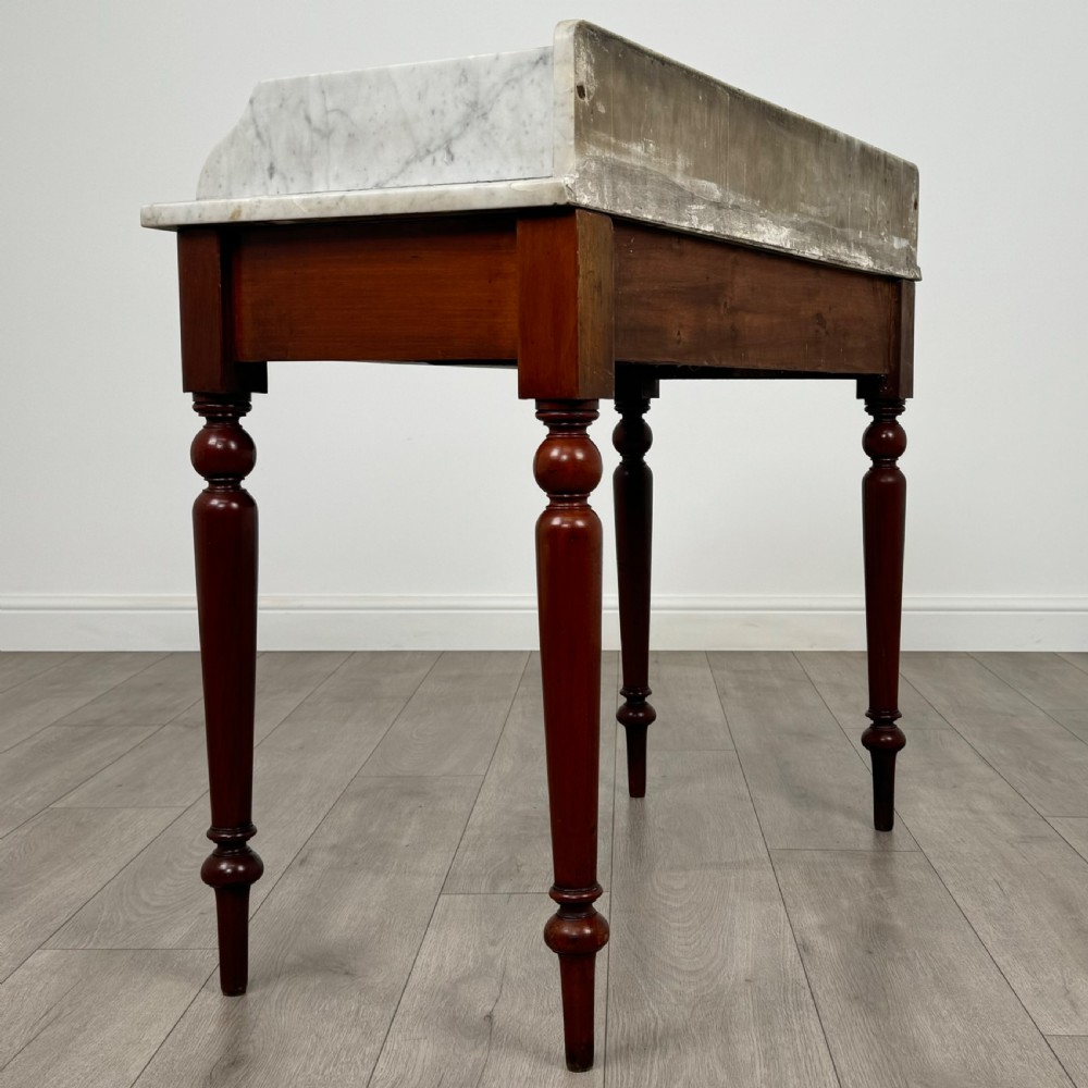 Antique 19th Century Marble Top Washstand In Mahogany View IV