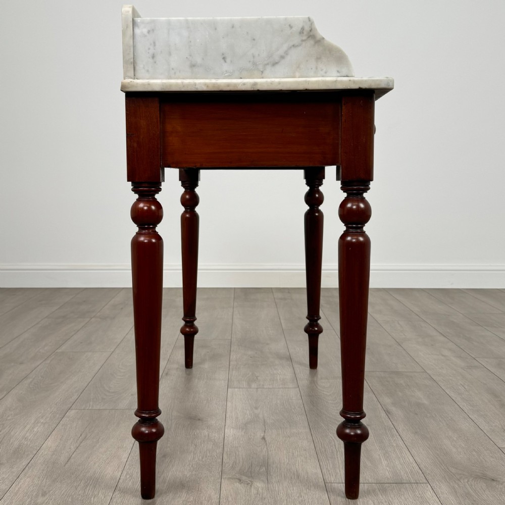 Antique 19th Century Marble Top Washstand In Mahogany View VII
