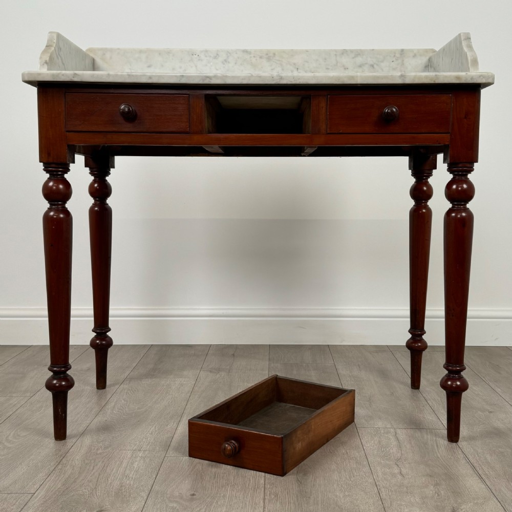 Antique 19th Century Marble Top Washstand In Mahogany View X