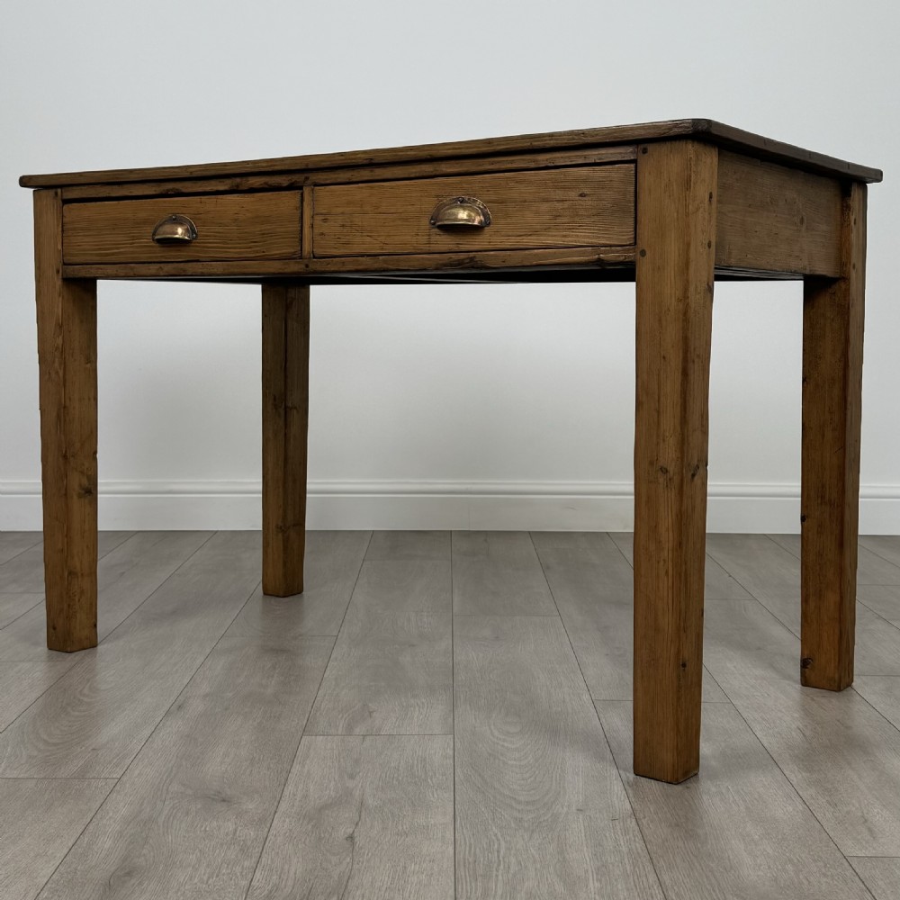  Antique 20th Century Good Quality Pine Writing Table View II