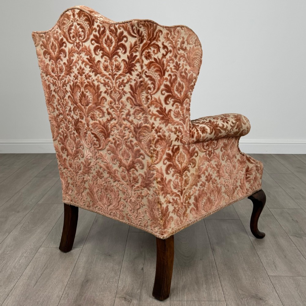 Antique 20th Century Georgian Style Wingback Armchair  View V
