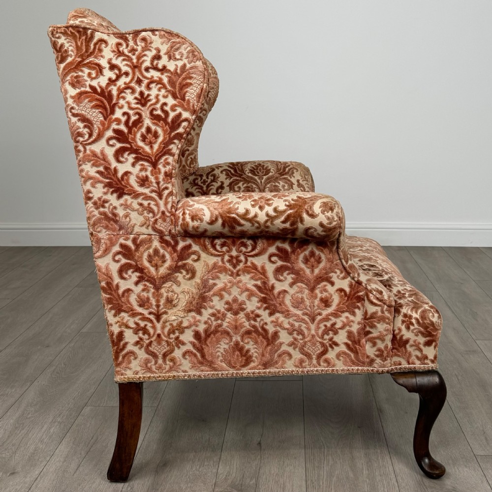 Antique 20th Century Georgian Style Wingback Armchair  View VI