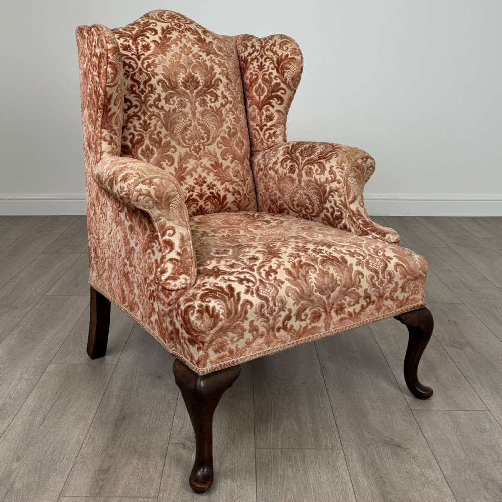 Antique 20th Century Georgian Style Wingback Armchair  View VII